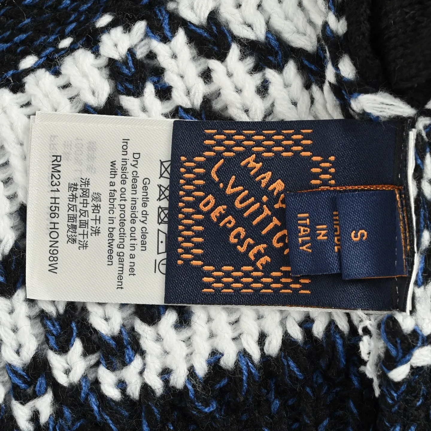 Louis Vuitton/Louis Vuitton 25Fw Nigo joint Pisces knitted jacket